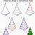 christmas tree step by step drawing