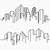 city building line drawing vector