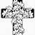 coloring pages of crosses with flowers