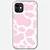 cow print iphone 11 case pink