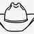 cowboy hat drawing front view