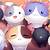 cute anime cat background