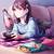 cute anime gamer girl wallpaper