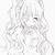 cute anime girl drawing outline