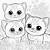 cute cats coloring pages printable
