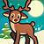 cute reindeer drawing easy