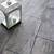 dark gray ceramic tile flooring