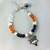 denver broncos charm bracelet with swarovski crystals