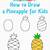 draw pineapple step by step