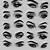 drawings of eyes and eyebrows