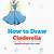 easy cinderella drawing with full body step by step
