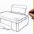 easy drawing of printer