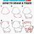 easy tiger drawing step by step