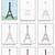 eiffel tower drawing step by step
