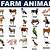 farm animals list pdf
