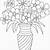 flowers in vase coloring page
