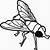 fly clip art black and white