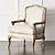 french linen armchair