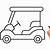 golf cart drawing easy