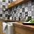 grey decorative kitchen wall tiles design