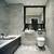 grey tile white wall bathroom