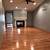 grey wood floors with oak trim