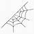 half spider web drawing