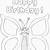 happy birthday butterfly coloring pages