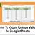 how to count unique values in google sheets