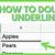 how to double underline in google sheets