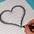 how to draw 3d embossed heart on paper