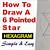 how to draw 6 point star