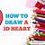 how to draw a 3d heart