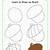 how to draw a acorn step by step