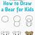 how to draw a bear easily