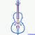 how to draw a cello bow