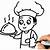 how to draw a chef step by step