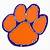 how to draw a clemson paw
