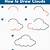 how to draw a cloud easy