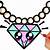 how to draw a diamond necklace
