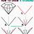how to draw a diamond shape step by step