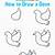 how to draw a dove step by step
