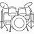 how to draw a drum set step by step