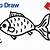 how to draw a flying fish easy