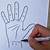 how to draw a hand palm up