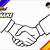 how to draw a handshake easy