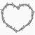 how to draw a heart with barbed wire