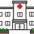 how to draw a hospital step by step