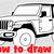 how to draw a jeep wrangler step by step