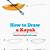 how to draw a kayak step by step easy